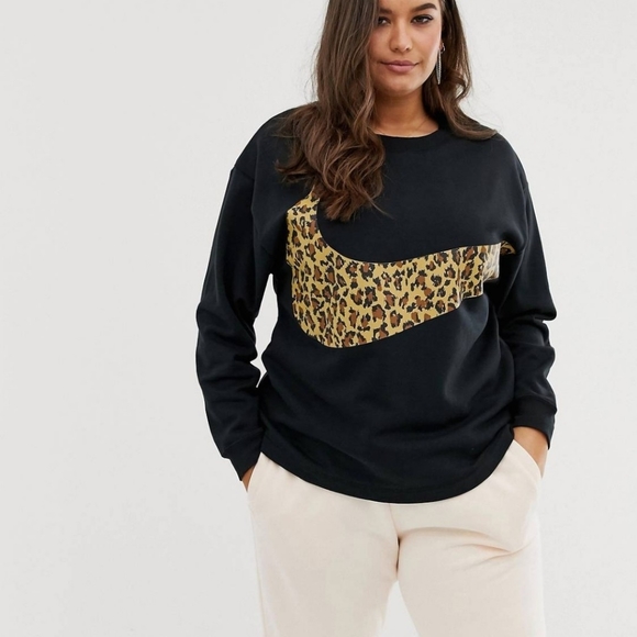 leopard nike sweatshirt
